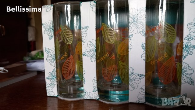НОВИ 6 бр.  Красиви чаши за вода/безалкохолно