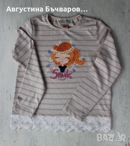 Блузка с дълъг ръкав LC Waikiki - апликация/ размер 128-134/8-9г., снимка 1