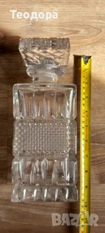 Кристална гарафа за уиски, Бохемия., снимка 4 - Сервизи - 47343910