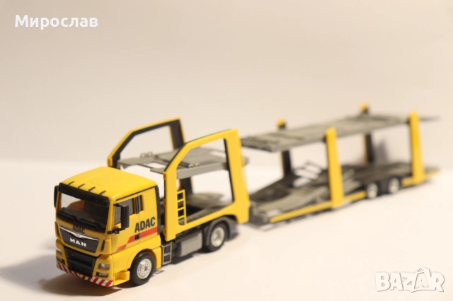 HERPA H0 1/87 MAN КАМИОН МОДЕЛ ВЛЕКАЧ АВТОВОЗ, снимка 4 - Колекции - 52636044