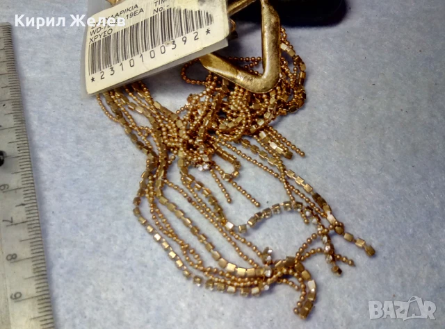 ДВЕ ФЕШЪН АРТ ПОЗЛАТЕНИ ОБЕЦИ МАРКОВИ на DOCA ГЪРЦИЯ с ИСКРЯЩИ ФАСЕТИРАНИ КРИСТАЛИ 35102, снимка 5 - Обеци - 51279582