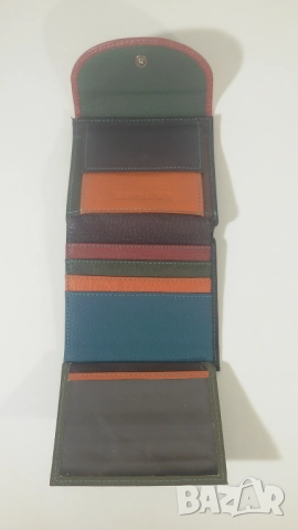 Разноцветно кожено портмоне/портфейл, снимка 3 - Портфейли, портмонета - 51833897