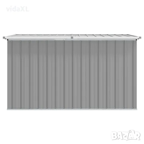 vidaXL Градински сандък за съхранение, сив, 171x99x93 см, снимка 6 - Ракли - 56147651