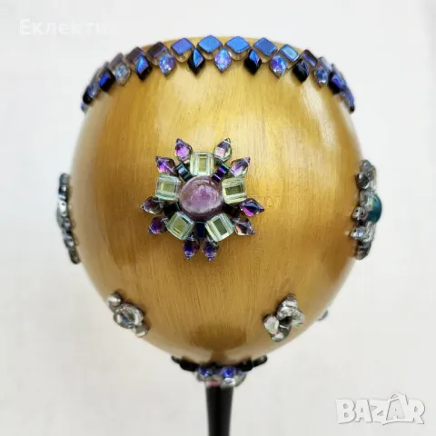 Свещник Свещен Граал — златен потир със скъпоценни камъни и чешки кристал, снимка 13 - Декорация за дома - 49695982