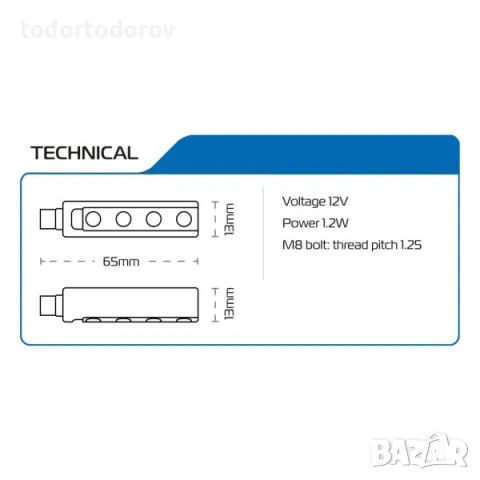 LED Мигачи за мотор на OXFORD EL351, снимка 2 - Аксесоари и консумативи - 48516584