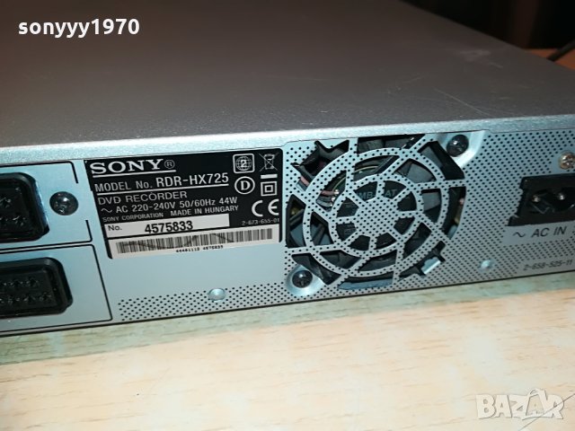 sony rdr-hx725 hdd/dvd recorder, снимка 16 - Плейъри, домашно кино, прожектори - 29121644