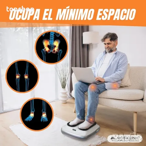 Електрически уред за раздвижване на крака Mobiclinic Legfit (Мострен / Нов / Проверен)  , снимка 8 - Масажори - 55832190