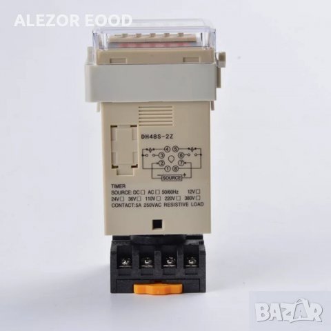 Реле За Време, DH48S-2Z, 250 VАC, 2NO+2NC, 250 VAC, 5 A, 0.01 S До 99 H, снимка 3 - Друга електроника - 30007490