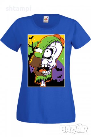Дамска тениска The Simpsons Homer Simpson 02,Halloween,Хелоуин,Празник,Забавление,Изненада,Обичаи,, снимка 4 - Тениски - 38154194