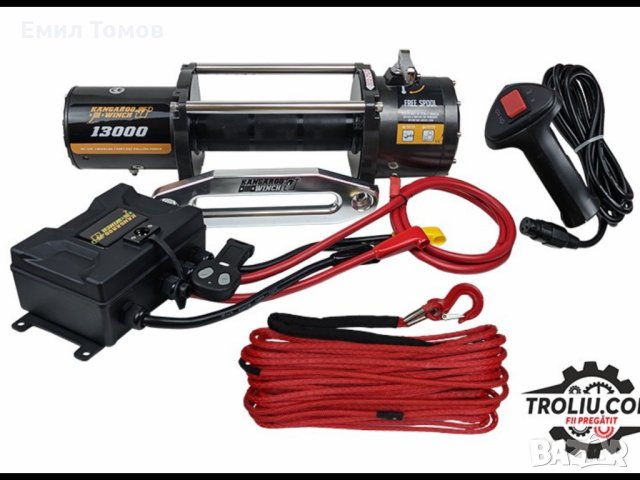 Лебедка KangarooWinch/PowerWinch К 13000 SR (5906kg) със синтетично въже - НОВА, снимка 2 - Аксесоари и консумативи - 34185077