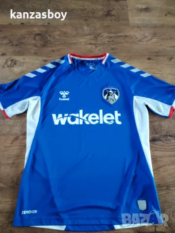 Oldham Athletic x hummel 2019-20 Home Kit - мъжка футболна тениска КАТО НОВА Л, снимка 5 - Тениски - 50169835