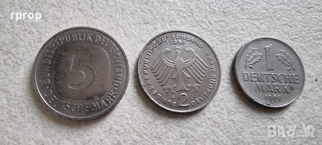 Германия. ФРГ . 1 , 2 и 5  дойче марки. , снимка 3 - Нумизматика и бонистика - 38325471
