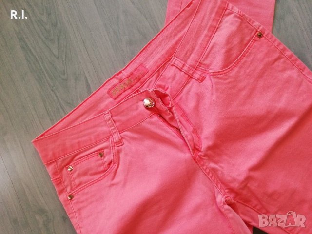 Два чифта дамски дънки - коралови и зелени, снимка 5 - Дънки - 30353381