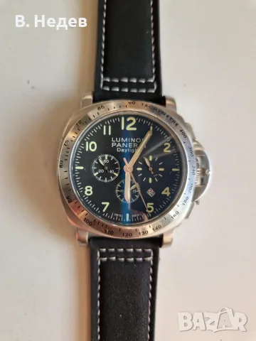 LUMINOR PANERAI Daylight, quartz chronograph, каса 44мм, японски кварцов механизъм