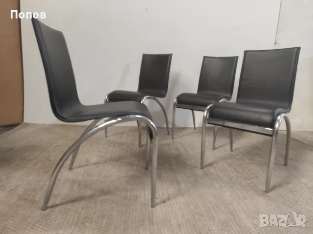 Комплект трапезни дизайнерски столове, снимка 4 - Столове - 48168400