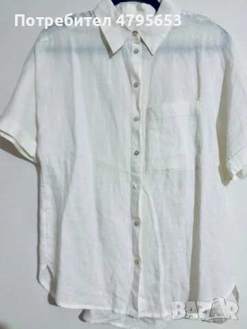 Ленена риза Mango, широка кройка, размер XS, в безупречно състояние