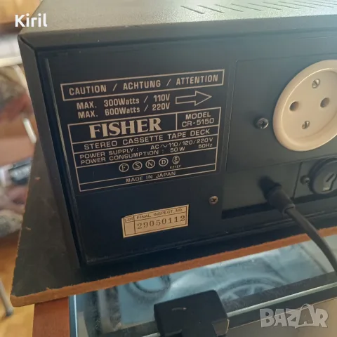 Триглав касетен дек Fisher_CR-5150 с оригинално дистанционно, снимка 17 - Декове - 56138170