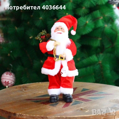 Фигурка Дядо Коледа в традиционно облекло, 30 см. SD28, снимка 3 - Фигурки - 52089337