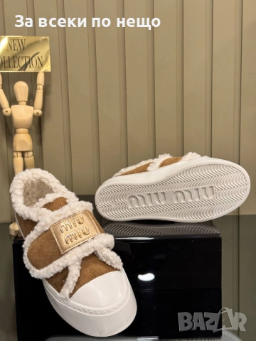 Miu Miu Дамски Меки И Топли Маратонки👟Дамски Спортни Обувки Миу Миу - 2 Цвята Код SK99, снимка 2 - Маратонки - 52488145