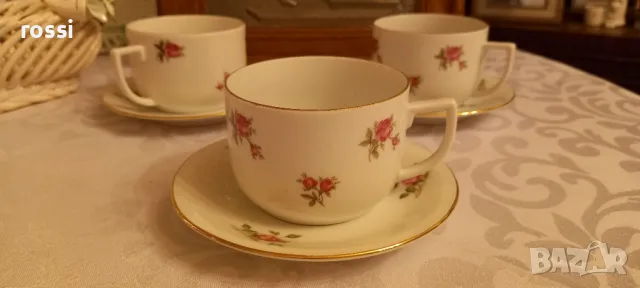 Vintage. Нови. Немски двоен сет чашка и чинийка за кафе, чай. 