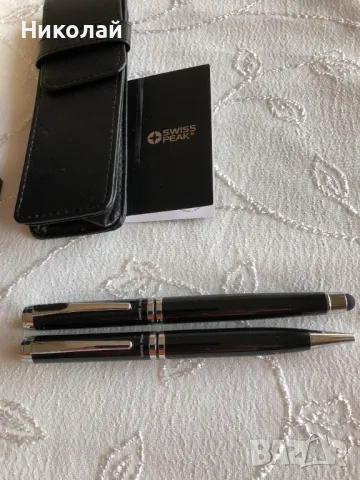 Луксозен комплект химикалка и ролер Swiss Peak, серия Executive в стилен кожен калъф, подарък за мъж, снимка 2 - Ученически пособия, канцеларски материали - 48345137
