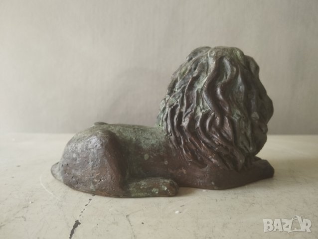 Стара бронзова статуетка - лъв, снимка 3 - Други ценни предмети - 42242309