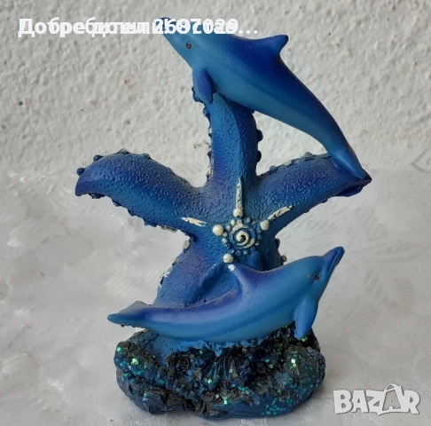 2 сламени кукли мадами, стара обувка и панер, делфин, морска звезда, снимка 16 - Статуетки - 29471602