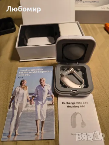 Акумулаторен цифров слухов апарат, регулируем усилвател на гласа зад ухото

