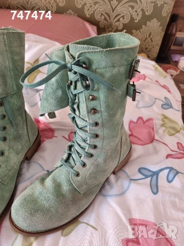 Естествен велур, 40 номер. Кубинки/боти, снимка 6 - Дамски боти - 54099767