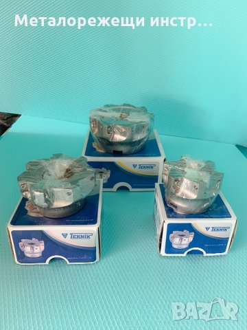 Фрезови глави Ф80 ; Ф100 ; Ф125 със сменяеми твърдосплавни пластини APKT 16 , снимка 1