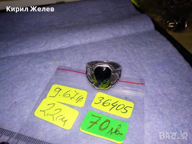 СКЪПОЦЕНЕН АВТОРСКИ СРЕБЪРЕН ПИРАТСКИ ПРЪСТЕН СРЕБРО 925 с НИЕЛО и ОГРОМЕН ФАСЕТИРАН МАРКАЗИТ 36405, снимка 7 - Пръстени - 39535693