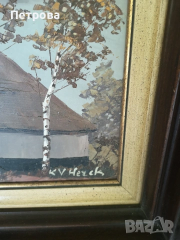 Стара маслена картина върху платно. , снимка 2 - Картини - 54037488