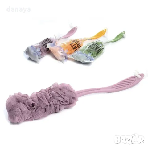 5512 Мека гъба за баня тривка с дълга дръжка, 43 см, снимка 6 - Други - 48171864