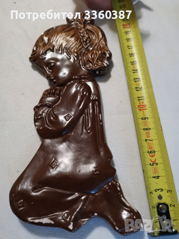 ретро керамични молещи дечица за стена, снимка 4 - Декорация за дома - 44744562