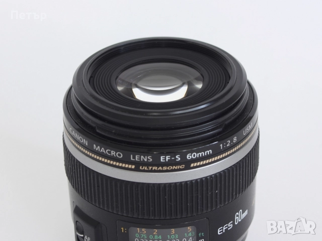 Обектив Canon EF-S 60mm 1:2.8 USM MACRO, снимка 3 - Обективи и филтри - 52886747