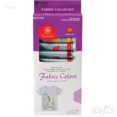 Бои за текстил - 12 цвята - Fabric colors Keep smiling, снимка 3 - Други - 48735684