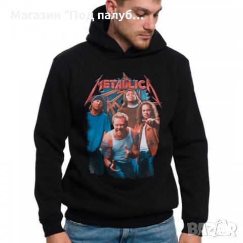 Нов мъжки суичър с трансферен печат на музикалната група METALLICA