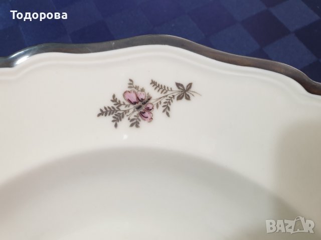 Комплект старинни порцеланови чинии -Johann haviland Bavaria Decor feins, снимка 5 - Сервизи - 40045749