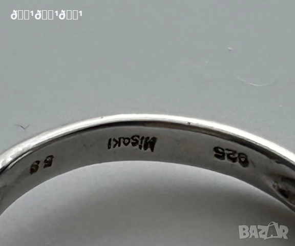 Марков сребърен пръстен с натурална морска черна перла Misaki , снимка 6 - Пръстени - 52813712