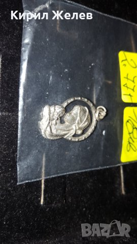 СТАРА СРЕБЪРНА или ПОСРЕБРЕНА ИКОНА МЕДАЛЬОН КАТОЛИЧЕСКА 7821, снимка 3 - Колиета, медальони, синджири - 30275550