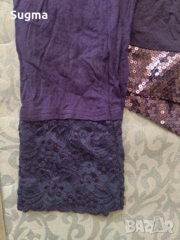 Комплект в лилаво с пайети, снимка 3 - Туники - 52793293