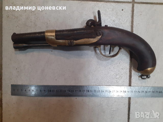 Френски капсулен наполеонов пистолет,пищов,оръжие, снимка 3 - Антикварни и старинни предмети - 54066985