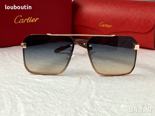 Cartier висок клас мъжки слънчеви очила с дървени дръжки, снимка 5 - Слънчеви и диоптрични очила - 42814317