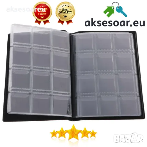 Кожен албум книга за монети 10 страници 120 джоба джобове за жетони Възпоменателни медальони значки, снимка 18 - Нумизматика и бонистика - 49271617