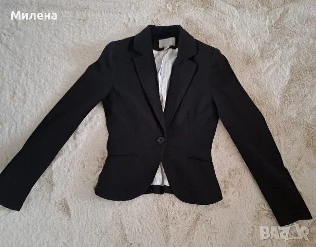 Дамско черно сако H&M, размер 34 Xs