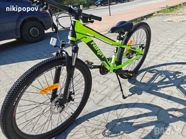BG Алуминиев велосипед 26" NINJA жълт, снимка 7 - Велосипеди - 54334953