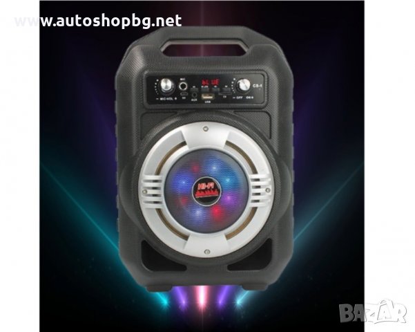 Преносима Bluetooth караоке тонколона с дръжка и цветомузика CS1, снимка 3 - Тонколони - 29289109