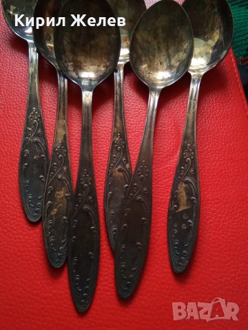 Стари руски ножчета лажички посребени , снимка 9 - Антикварни и старинни предмети - 23737056