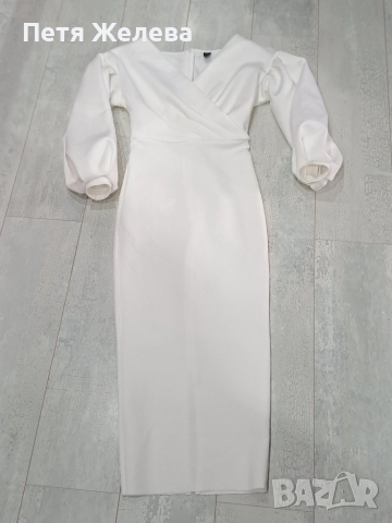 Бяла рокля -(XS), снимка 13 - Рокли - 51674689