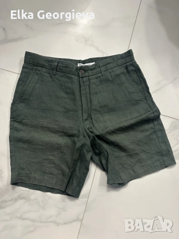 Ленени мъжки къси панталони Zara размерът е 31, снимка 3 - Къси панталони - 55753978